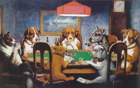 Chiens qui jouent au Poker